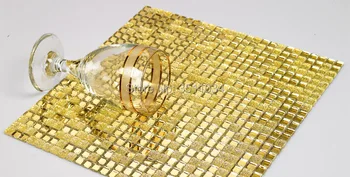 10mm mažų dalelių aukso veidrodis, stiklo mozaikos plytelių, sienų apdailos medžiagos, KTV, TV foną