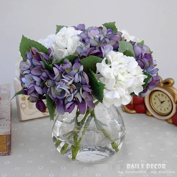 10vnt/daug ! didmeninė pigūs dirbtinis hydrangea gėlės 32cm mažų šilko rankinėje hydrangea vestuvių dekoratyvinis hydrangeas hortensia