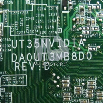 511864-001 DA0UT3MB8D0 Pagrindinė plokštė HP Pavilion DV6 DV6-1000 Nešiojamas plokštė PM45 DDR2 GeForce GPU, CPU Nemokamai