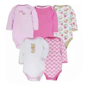 5vnt/ daug Naujų Stilių Kūdikiams ilgomis Rankovėmis Naujagimiui Žiemos Drabužių Kūdikiams, Drabužiai Vienas Gabalas Romper Naujagimių Sleepwear