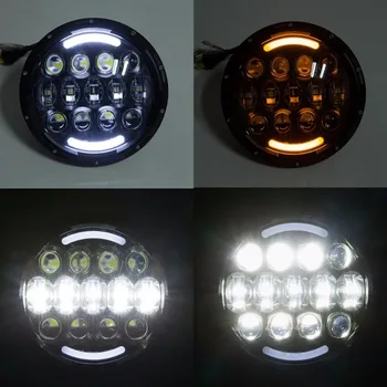 7inch LED 105W priekinis žibintas su DRL Halo Žiedas + 4.5 Colių Rūko Žibintai + Konsolė Rinkinys, skirtas 