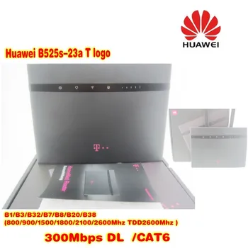 Atrakinta Huawei B525s-23a T logotipą 4G LTE Cat6 300M Bevielis Maršrutizatorius 4 x RJ45 Gigabit Ethernet prievadus plius 4g antena
