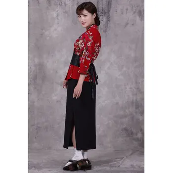 Aukštos kokybės moterų Japonija Stiliaus nuosėdos Virėjas viešbučio Kimono darbo drabužiai padavėja, Virėja vienodą moterų korėjiečių Restoranas darbo drabužiai
