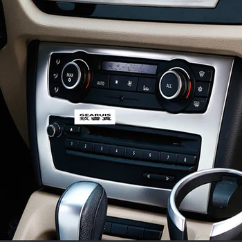Automobilio stilius antracitas, Oro kondicionavimo sistema, CD valdymo skydelis dekoratyvinis Lipdukai Padengti BMW E84 X1 2010-auto priedai