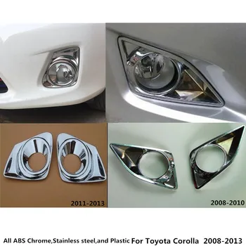 Automobilių kėbulo dangčio jutiklis ABS Chrome priekiniai rūko Šviesos Lempos Apdailos rėmeliai 2vnt Toyota Corolla Altis 2008 2009 2010 2011 2012 2013