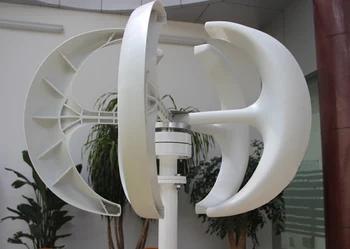 Baltos arba raudonos spalvos vėjo malūno turbinos Vertikalios Ašies 300W 48V vėjo generatorius, suderinta su 48V vėjo energijos ocntroller