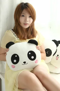 Big eyes cute face panda pillow 5 styles include air conditioning blanket 1PCs plush toys