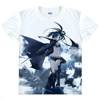 Black Rock Shooter T-shirts kawaii Japonų Anime t-shirt Manga Marškinėliai Mielas Animacinių filmų Kuroi Mato Cosplay marškinėliai 37166799598 tee 326