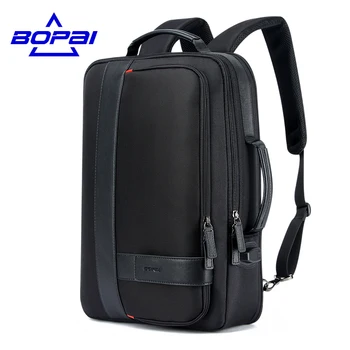 BOPAI Verslo Vyrų Kuprinė Juoda USB Įkrovimo Kovos Vagystės Laptop Backpack 15.6 Colių Vyrų Didelės Talpos College School Krepšiai