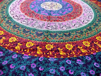 CAMMITEVER Gėlių Gėlių Ratas, Gobelenai Populiarus Amatų Hipių Mandala Bohemijos Psichodelinio Sudėtingas Indijos Lovatiesė