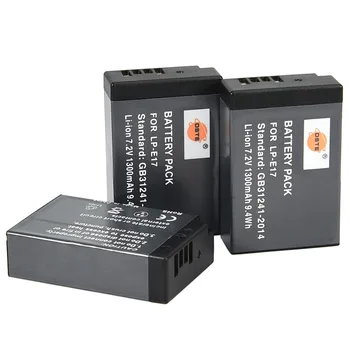 DSTE 3PCS LP-E17 Įkrovimo Baterija (akumuliatorius Canon EOS M3 750D 760D T6i T6s 8000D Kiss X8i Fotoaparatas
