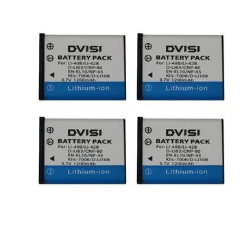 DVISI 2vnt/daug Aukštos kokybės 1800mah LI-42B Li-40B LI42B 42B Li 40B Fotoaparato Baterija OLYMPUS U700 U710 FE230 FE340 FE290 FE360