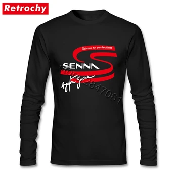E-komercijos Lašas Laivybos Senna Marškinėlius Vyrų Marškinėlius Didelis Dydis Minkštos Medvilnės Apvalios Kaklo marškinėliai