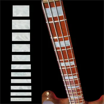 Fretboard Žymekliai Apdaila Lipdukas Lipdukai Bass - Jazz Bass Blokas - Balta Perlų/Amžiaus White Pearl