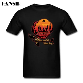 Grobis marškinėliai vyriški Tamsiai Bokštas Stephen King Vyrų Marškinėlius Užsakymą Medvilnės trumpomis Rankovėmis Grupės Viršūnės Tee