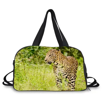 Gyvūnų leopard vilkas spausdinimo Modelis Naujas Mados Didelės Talpos Ponios Bagažo Krepšys, kelioninis Krepšys Spausdinimo Kelionės Bagažo Krepšys Laisvalaikio Krepšys