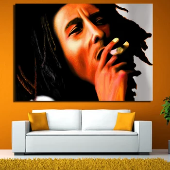 HD Drobė Meno Naujas Bob Marley Rūkymas Drobės Tapybos Sienos Meno Spaudiniai, Papuošalai Kambarį Namo Sienos Plakatas, Tapyba