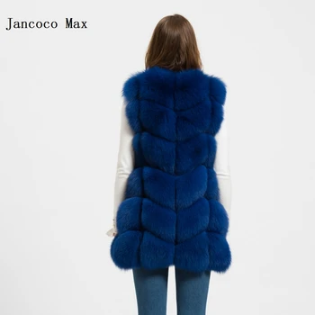Jancoco Max 2018 Naują Atvykimo Nekilnojamojo Fox Fur Gilets Moterų Žiemą Šilta Kailio Liemenė Mados Stiliaus Liemenė Aukštos Kokybės S1431