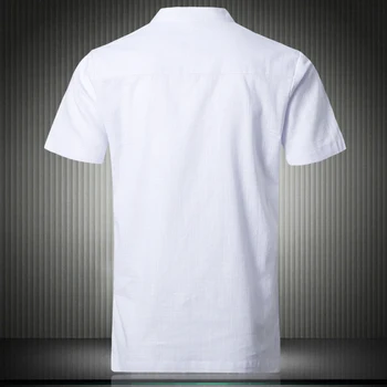 Kinų stiliaus siuvinėjimų dragon modelis mados atsitiktinis marškinėliai 2016 m. Vasaros Medvilnės&Lino kokybės trumpas rankovės marškinėliai vyrams, M-5XL