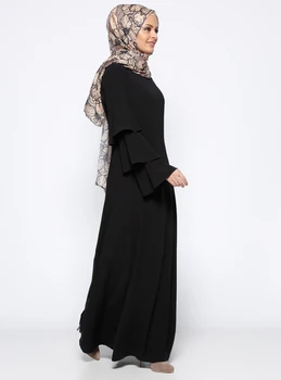 Mados Musulmonų suknelė ilgomis rankovėmis moterų apdaras laisvas sijonas arabų dubajus abaja suknelė Paruoštas sandėlyje turkijos islamo drabužių B8068