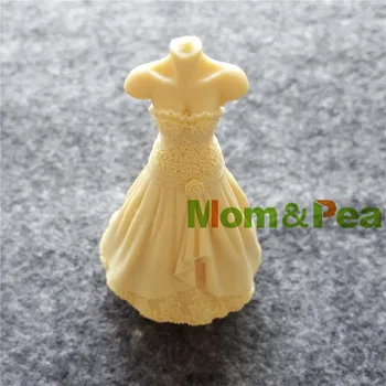 Mama&Žirnių MP157 Nemokamas Pristatymas Silikono Suknelė Pelėsių Pyragas Apdaila Minkštas Pyragas 3D Pelėsių Muilo Pelėsių, Maisto Klasės,
