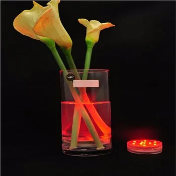 Naujas 10 LED Povandeninis Žvakė, Lempa, Nuotolinio Valdymo Spalvotų Gėlių Vaza Bazės, Vandeniui atsparus Šviesos Vestuvių, Gimtadienio Apdaila