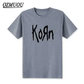 Naujas Mados 2018 Korn Metalo, Roko grupė Logotipo Grafinis Marškinėliai Hip-Hop Mens t marškinėliai Medvilnės O Kaklas Trumpas Rankovės Marškinėliai XS-XXL