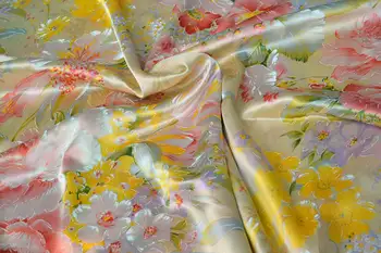 Nemokamas pristatymas Mulberry Šilko Gėlių Pižamą Pagrindinio naktiniai drabužiai Minkštas Sleepwear Odos Priežiūrai Mados Vasaros Suknelė Daugiaspalvis