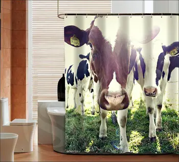 Stilingas Pieno karvė mados užsakymą Dušo Užuolaidos Vonios kambarys dekoro Aukštos Kokybės Vonios Užuolaidos