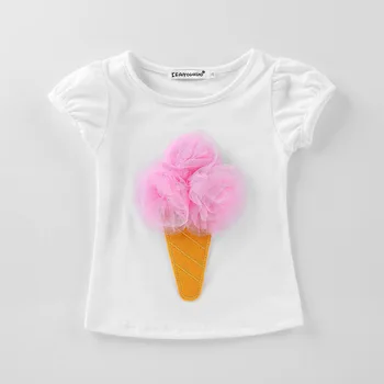 Tiktų Pavasarį Ir Rudenį Naujų Mergaičių Ledų Modelis T-shirt C Kalambūras Siūlai Sijonas Vaikų Laisvalaikio Dviejų dalių Amžiaus 3T-8T
