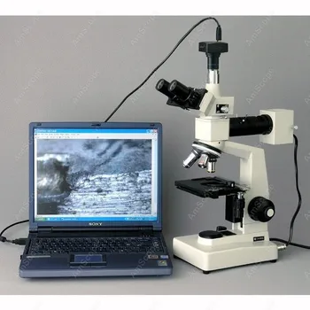 Trinokulinis Metalurgijos Mikroskopu--AmScope Prekių Trinokulinis Metalurgijos Mikroskopą, 40X-800X