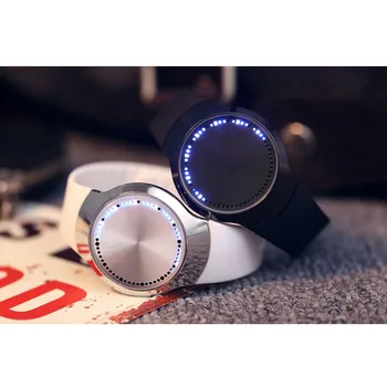 Unikalus Mėlyna LED Šviesos Jutiklinis Ekranas Laikrodis Vyrų Smart Elektronika Atsitiktinis Vyrai Moterys Skaitmeninis Žiūrėti Juodosios Gumos Juosta Mėgėjams Dovanos