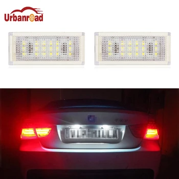 Urbanroad 2vnt Automobilio LED Licencijos numerio apšvietimo Lemputės 12V BMW EM3/ E46-2D(04-06) 325ci/330 Baltas 8 LED Numerio laikiklis Žibinto Lemputė