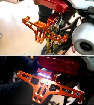 Už Yamaha Motociklų CNC Licenciją Plokštelės laikiklis veidrodėliai su LED Šviesos MT01 MT02 MT03 MT07 MT09/Bandomųjų MT10 MT25 /ABS