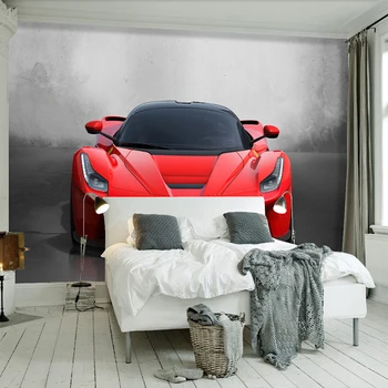 Užsakymą Bet kokio Dydžio 3D Automobilių Sporto Plakato Foto Tapetai Kambarį Tyrimą, Miegamąjį, TV Foną, Sienos Tapetai, Freskos De Parede 3D