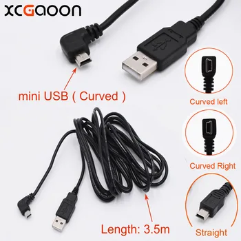 XCGaoon 10 Gabalas Lenktas mini USB Krovimo Laidas Automobilinis DVR Camera, Vaizdo magnetofoną, GPS MYGTUKAI ir tt, Kabelinė lengh 3.5 m ( 11.48 pėdų )