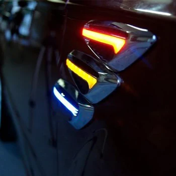 ZDPARTS 2X Automobilio Sparnas Šoninės Oro Angos Apdaila Įspėjimas LED Lipdukai Skoda Octavia A5 A7 2 Sparčiai Fabia Yeti Puikus Volvo V70 XC60