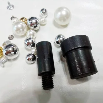 Įvairių dydžių kniedės pearl suknelė, batai, krepšiai dekoratyvinės detalės kniedės nagų mygtuką priedai 10sets pearl rungtynių pusės punch įrankis