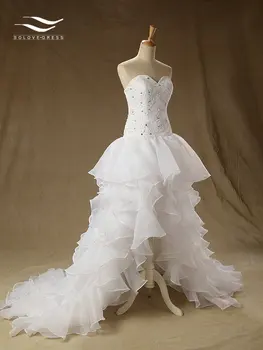 Žavinga Rankovių Raukiniai, Nėriniai Linijos Vestuvių Suknelė Kristalai Brangioji Duobute Princesė Vestuvių Suknelė Vestuvių Suknelė (SL-W407)